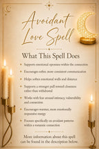 Avoidant Love Spell ritual details