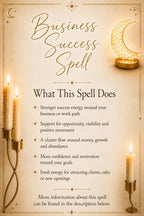 Business Success Spell ritual details