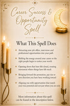 Career Success and Opportunity Spell ritual details