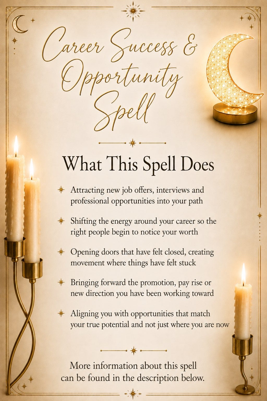 Career Success and Opportunity Spell ritual details