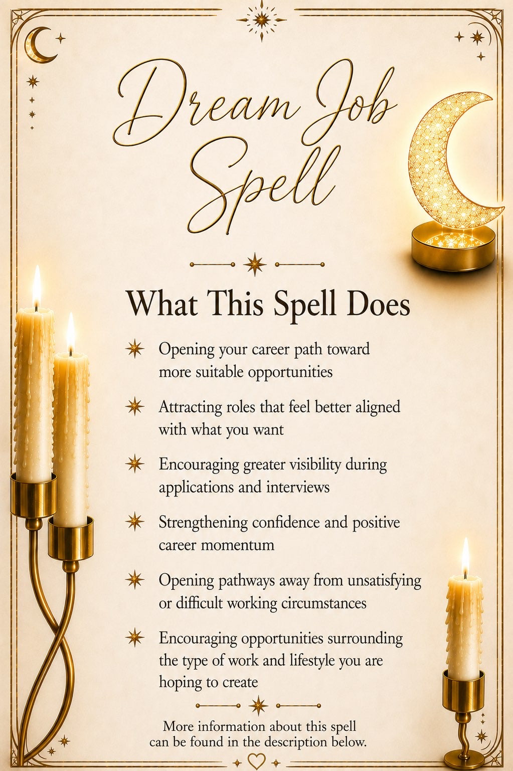 Dream Job Spell ritual details