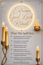 Extreme Good Luck Spell ritual details