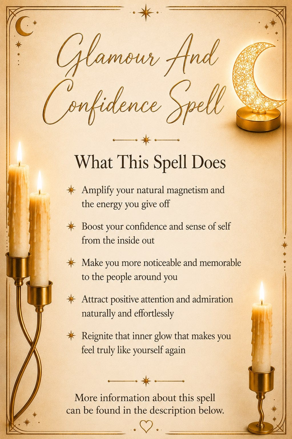 Glamour and Confidence Spell ritual details