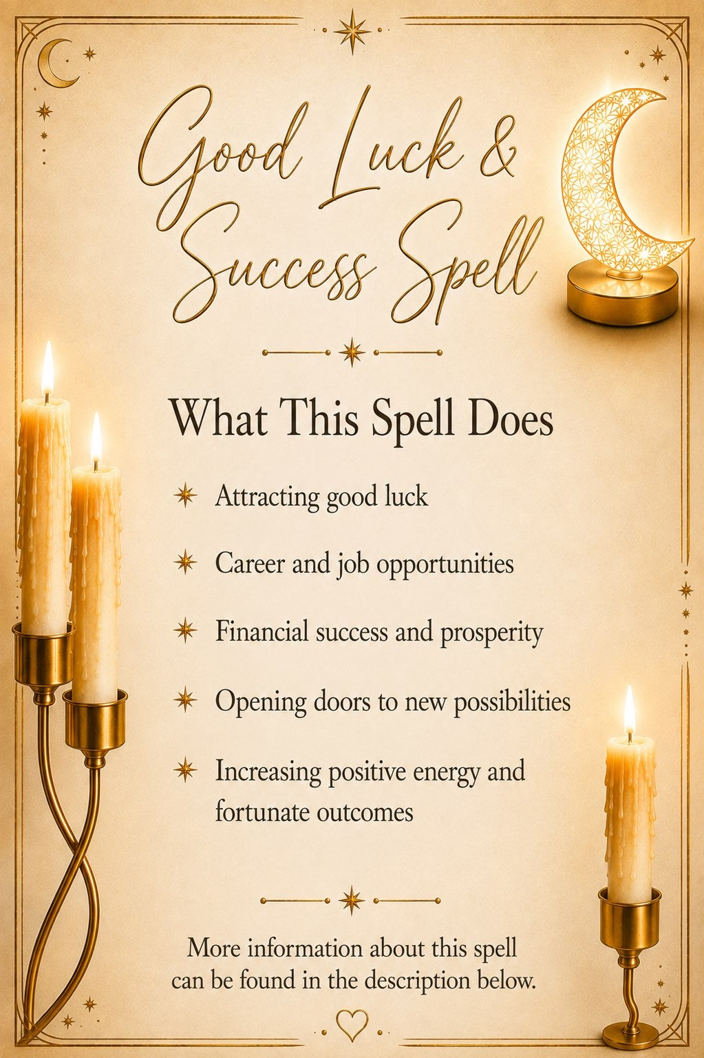 Good Luck and Success Spell ritual details