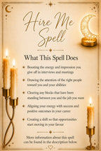 Hire Me Spell ritual details