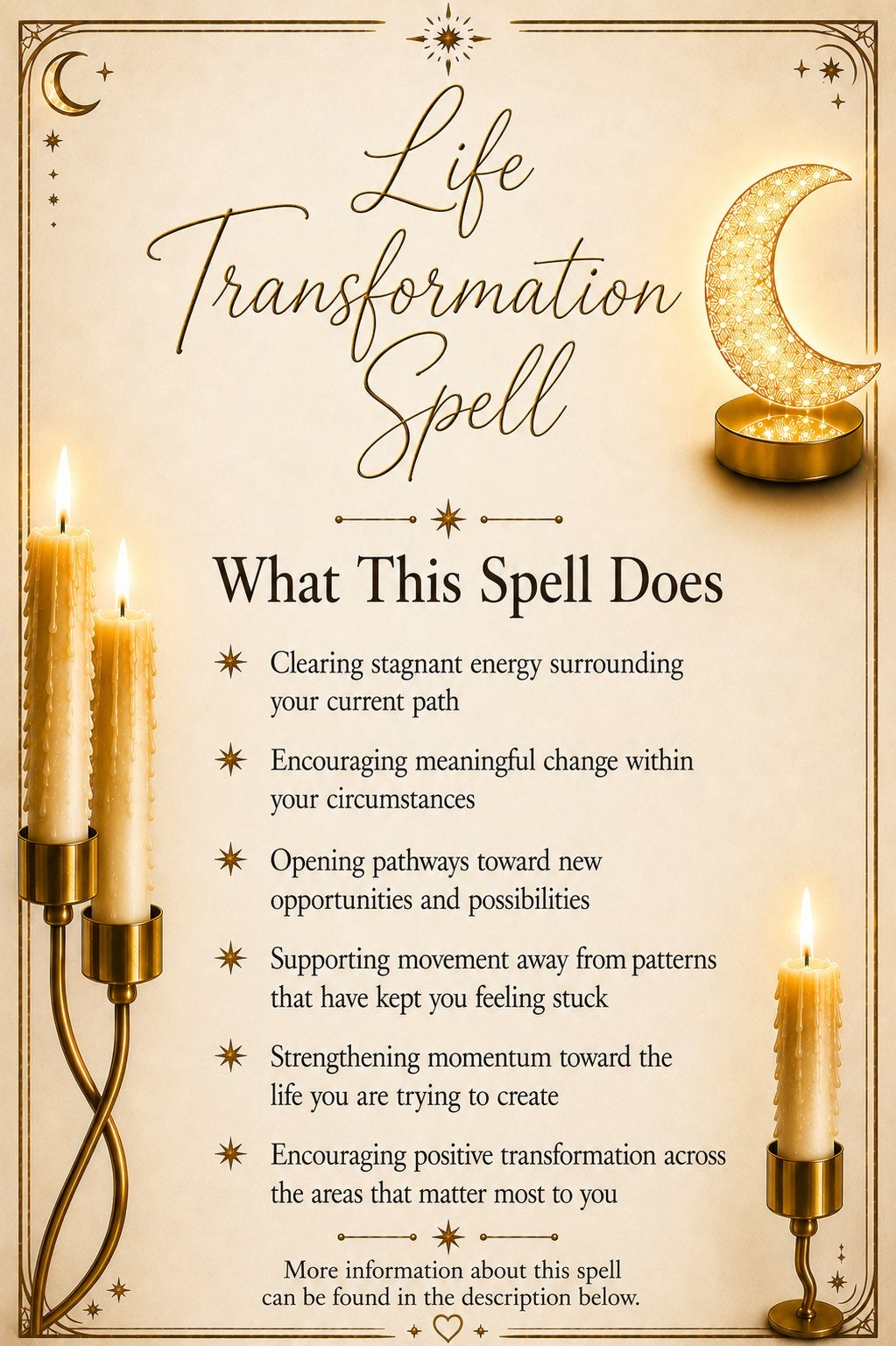 Life Transformation Spell ritual details