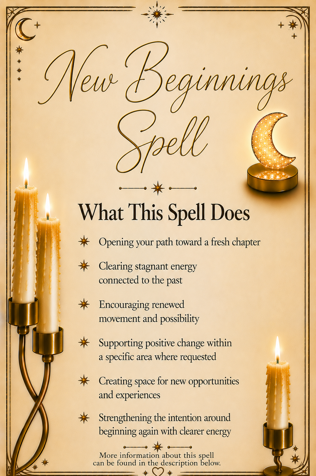 New Beginnings Spell ritual details