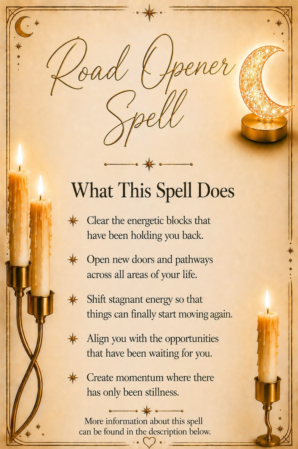 Road Opener Spell ritual details