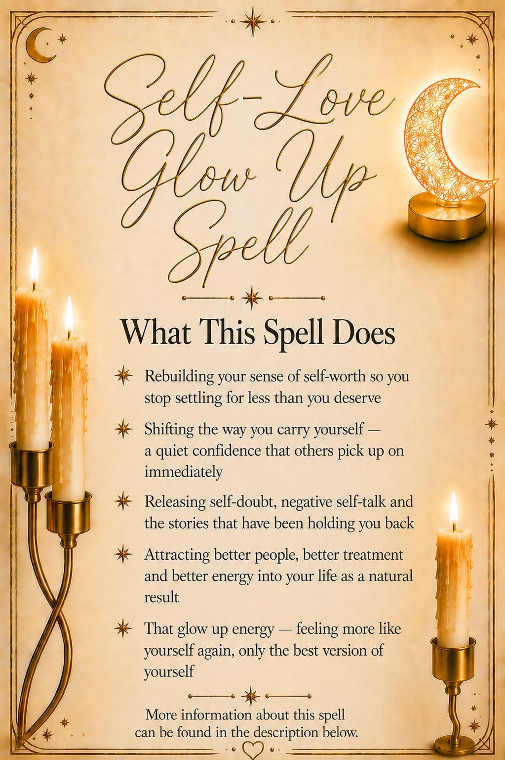 Self Love & Glow Up Spell ritual details